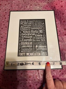 Harry Potter Framed Black & White Spell Wall Art